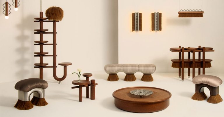 Lugo Studio Merries the horse horse with metal within the Anachron furnishings sequence