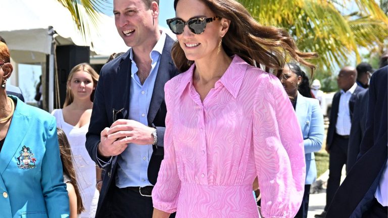 Kate Middleton’s Rixo shirt costume is now obtainable in navy polka dot or trending leopard print