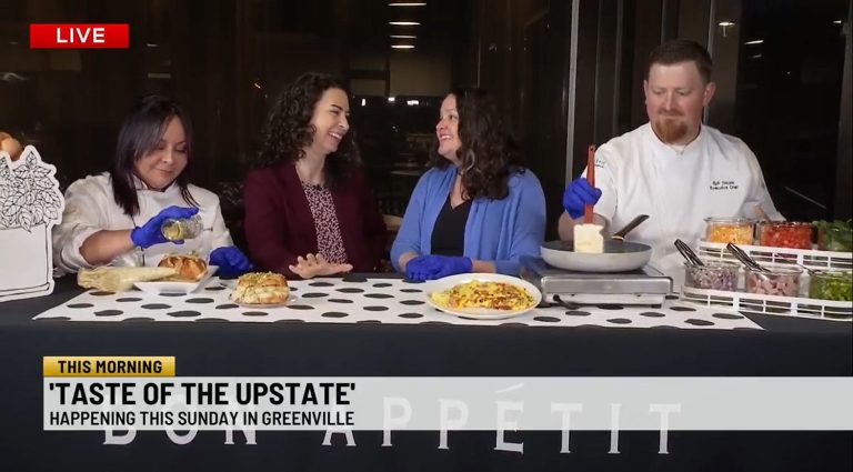 WSPA TV visits Furman, promotes occasion benefitting Loaves and Fishes
