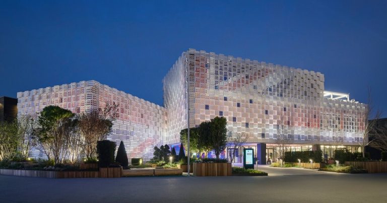The aluminum pores and skin of the UK pavilion of Woo remembers its industrial heritage at Expo 2025 Osaka