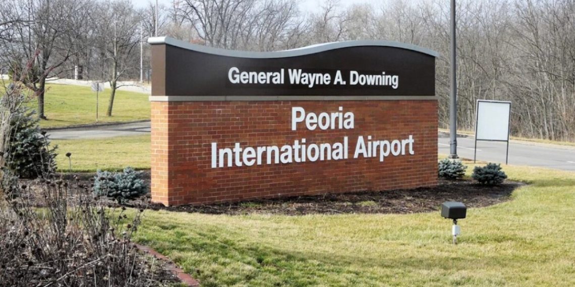 Peoria Worldwide Airport units all-time journey file in March