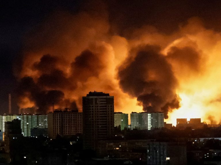 He spent seven hours below drone and rocket explosions all around the metropolis