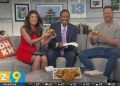 Baltimore meals influencer Chris Franzoni tries Sunnyside Cafe’s crab dip croissant with Amy and Tim