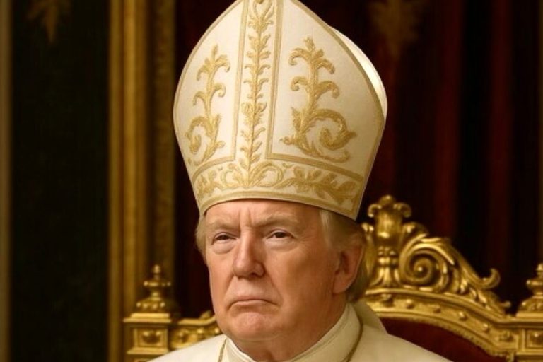 Trump posts picture of himself as a Pope in regards to the social reality. Critics broke out