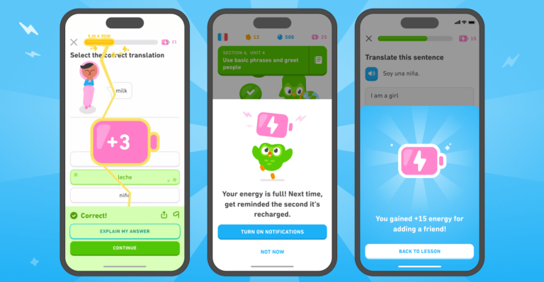 Duolingo replaces hearts with power