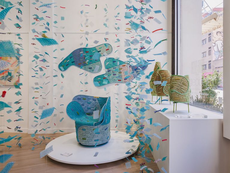 Textile offcuts are reimagated by NENDO for Hana-Arashi exhibition