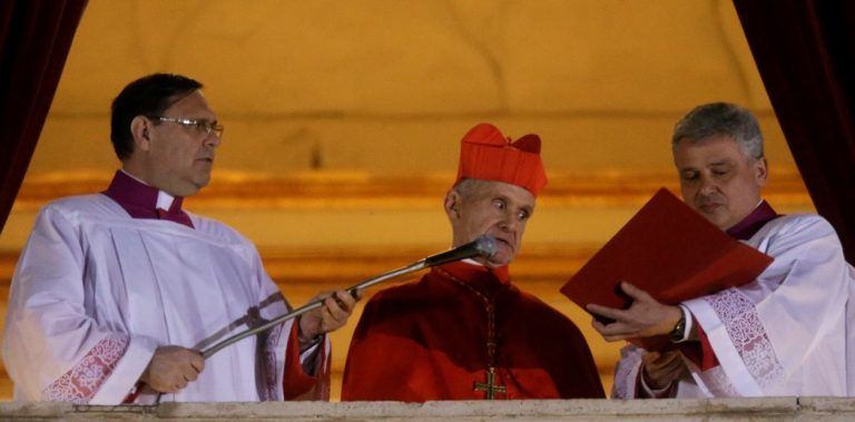 Who’s the cardinal who made the New Pope’s announcement and his identify chosen