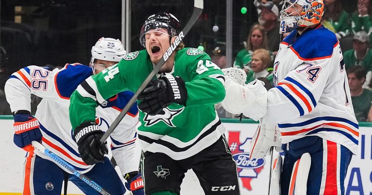 ROPE HINTZ of the celebrities will likely be a call in play time for sport Three vs. Oilers