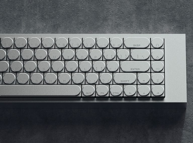 Cleaver is a brutalist keyboard product of a block of aluminum