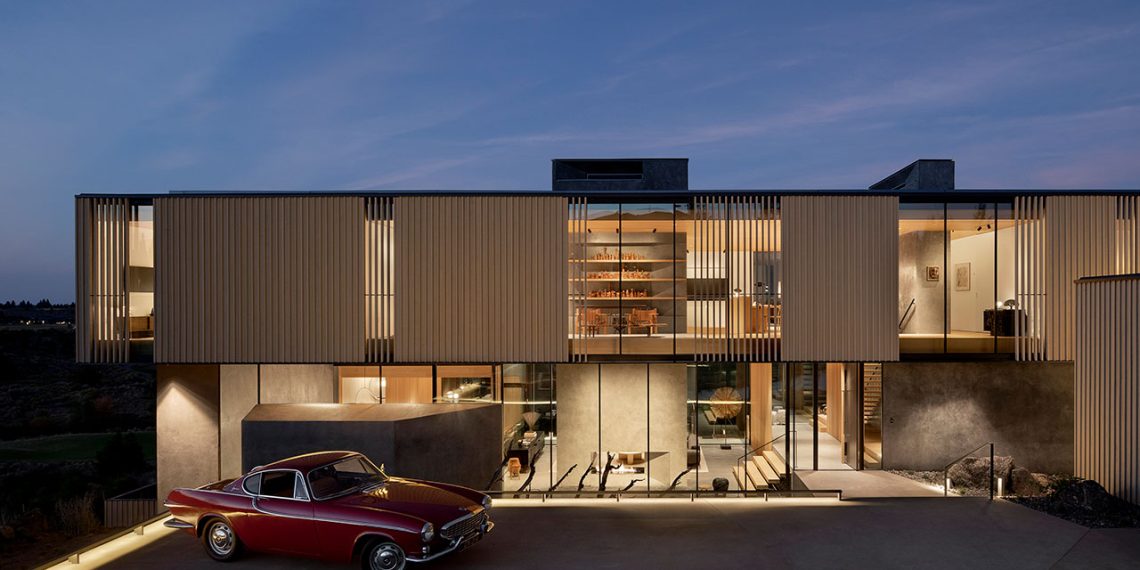 Tetherow Overlook is a sculptural withdrawal within the excessive oregon desert
