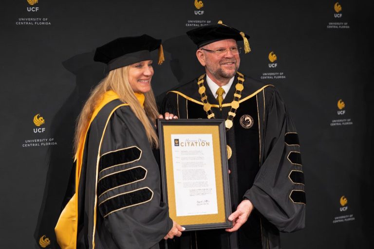 Yvette Kanouff awarded honorary doctoral diploma