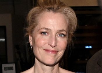Gillian Anderson simply wore the denim gown Kate Middleton wore