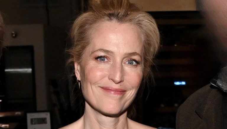 Gillian Anderson simply wore the denim gown Kate Middleton wore