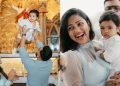 Amala Paul shares photos from son Ilai’s baptism ceremony