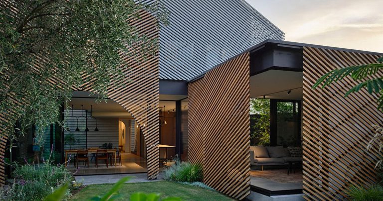 AMA updates the “Clarke” home with wood beats and pocket gardens