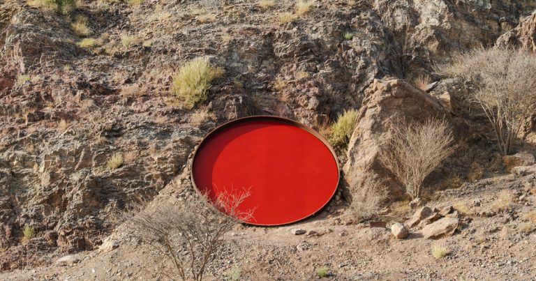 5 metallic discs carve the sculpture route of Shaikha Al Mazrou