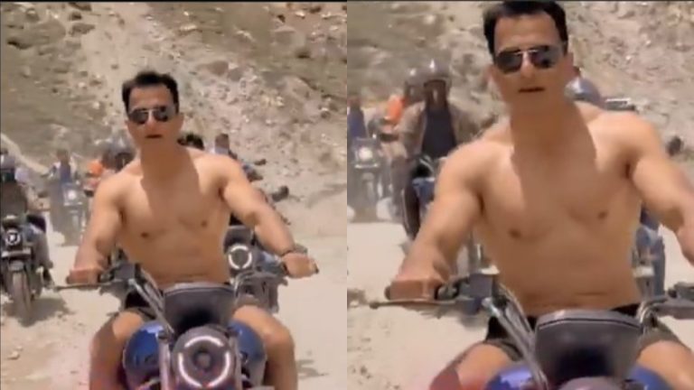 Himachal Police reacts to Sonu Sood’s video driving bike in Spiti valley and not using a helmet