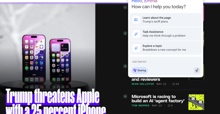 Gemini try in Chrome lets me need extra