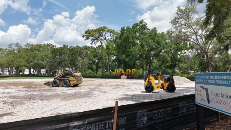 The development continues on the College Park to put in synthetic garden on the sphere of sport