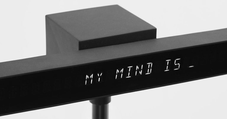Three generative kinetic sculptures categorical psychological states as digital poems