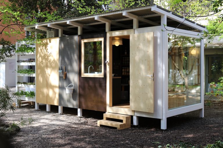 Muji designs a micro-house and diys objects to fill it