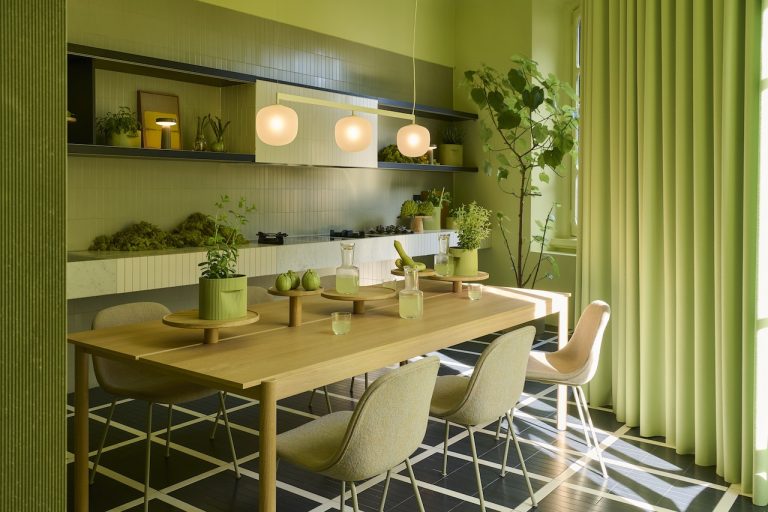 In the course of the insanity in Milan, Muuto supplied a chilled break