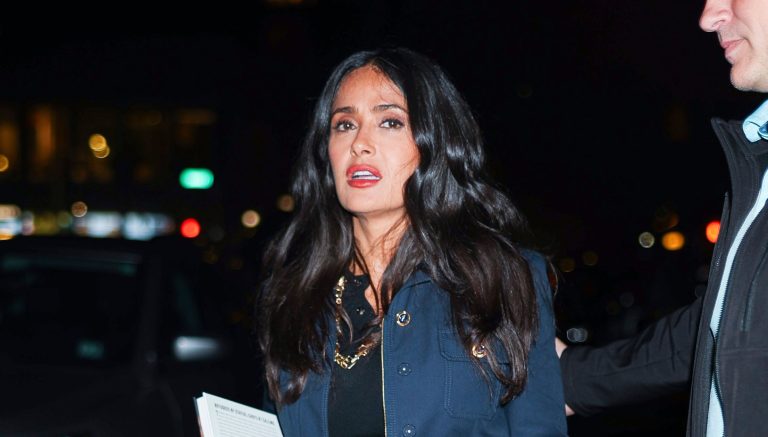 Salma Hayek’s navy co-ord is ideal for each summer time occasion