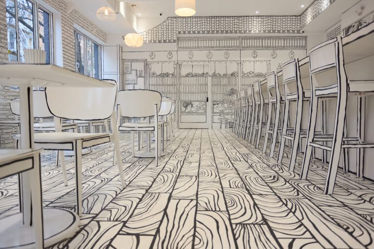 This decrease Manhattan restaurant doubles as an immersive black and white-encompleted sketch