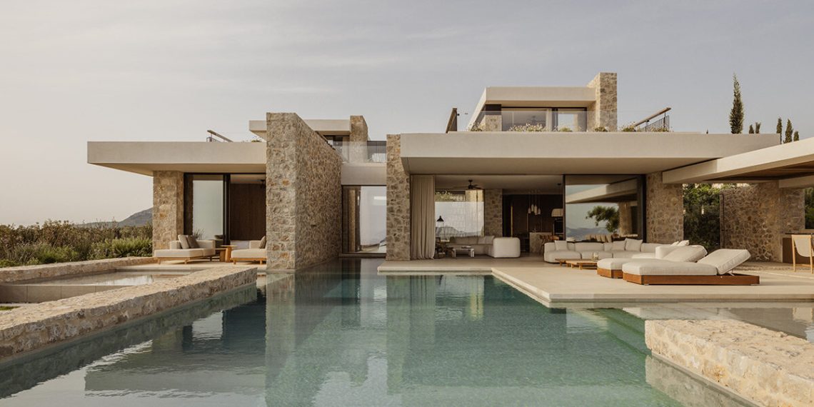 South-W-Studio home follows Messinia’s inclined olive orchards