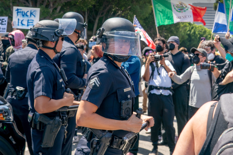 Echoing 2020, Police Use Rubber Bullets In opposition to Protesters in Los Angeles – KFF Well being Information