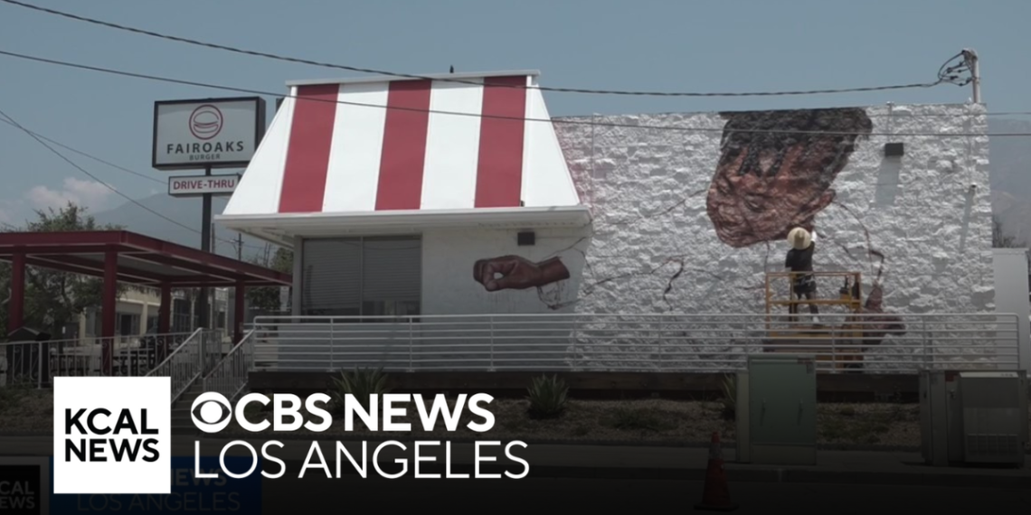 Burger spot turned meals distribution website after Eaton Hearth gifted mural from world-renowned artist