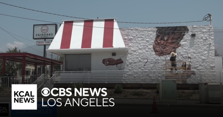 Burger spot turned meals distribution website after Eaton Hearth gifted mural from world-renowned artist