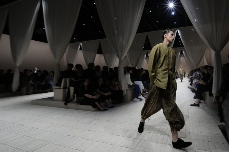 Armani’s international aesthetic shines in bohemian Emporio Armani present, although designer misses Milan bow