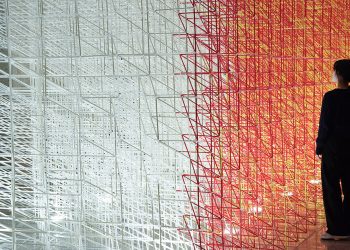 41.415 Plastic straws kind modular pavilion by a laboratory A+U in Korea