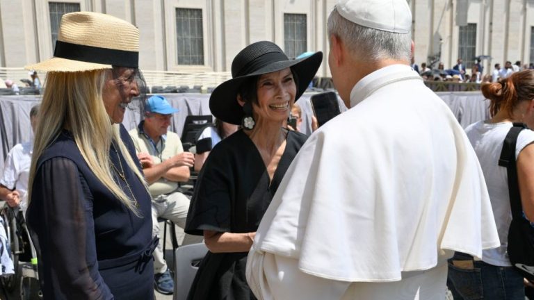 Pope Leo XIV Meets Style Designer Josie Natori in Rome