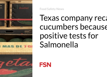 Texas firm remembers cucumbers due to optimistic exams for Salmonella