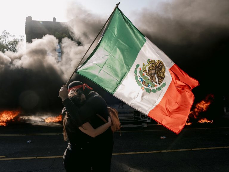 Mexican flag has turn out to be a robust protest image