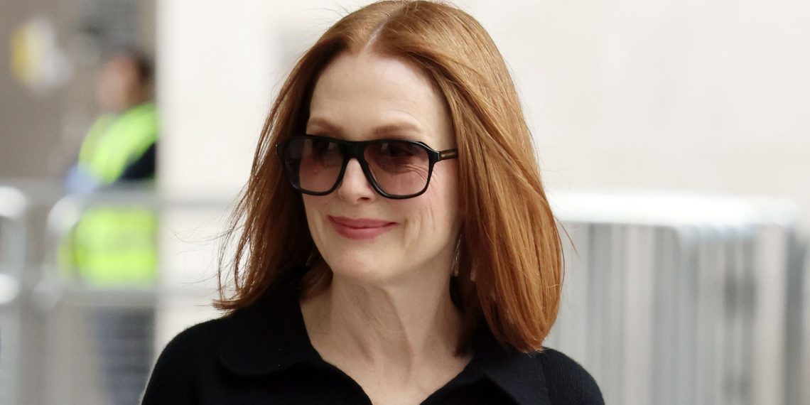Julianne Moore’s studded sandals are the perfect 2025 shoe development
