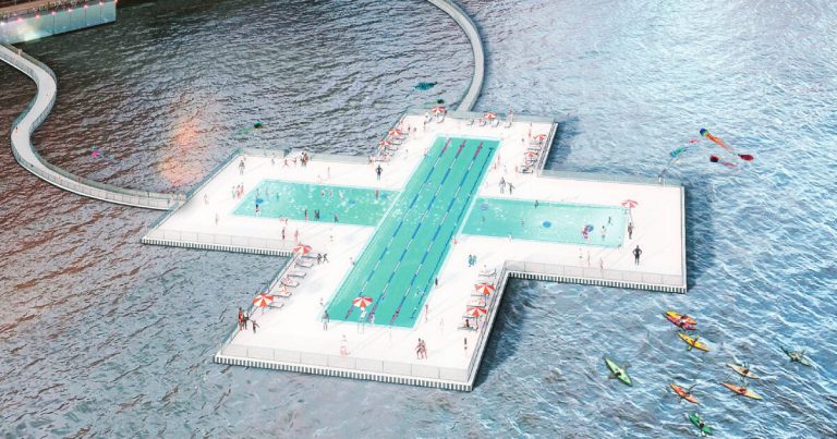 New York Metropolis +Pool completes the floating ship’s building