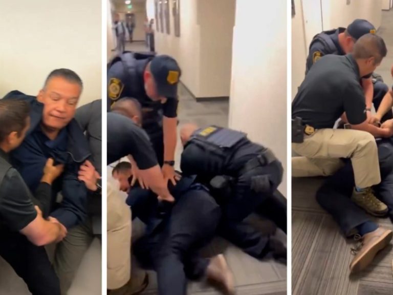A Democratic senator interrupted a Trump official when he spoke about raids in opposition to immigrants: they handcuffed