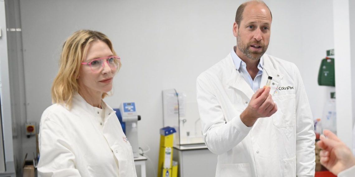 Prince William and Cate Blanchett Go to Lab on Sustainable Style