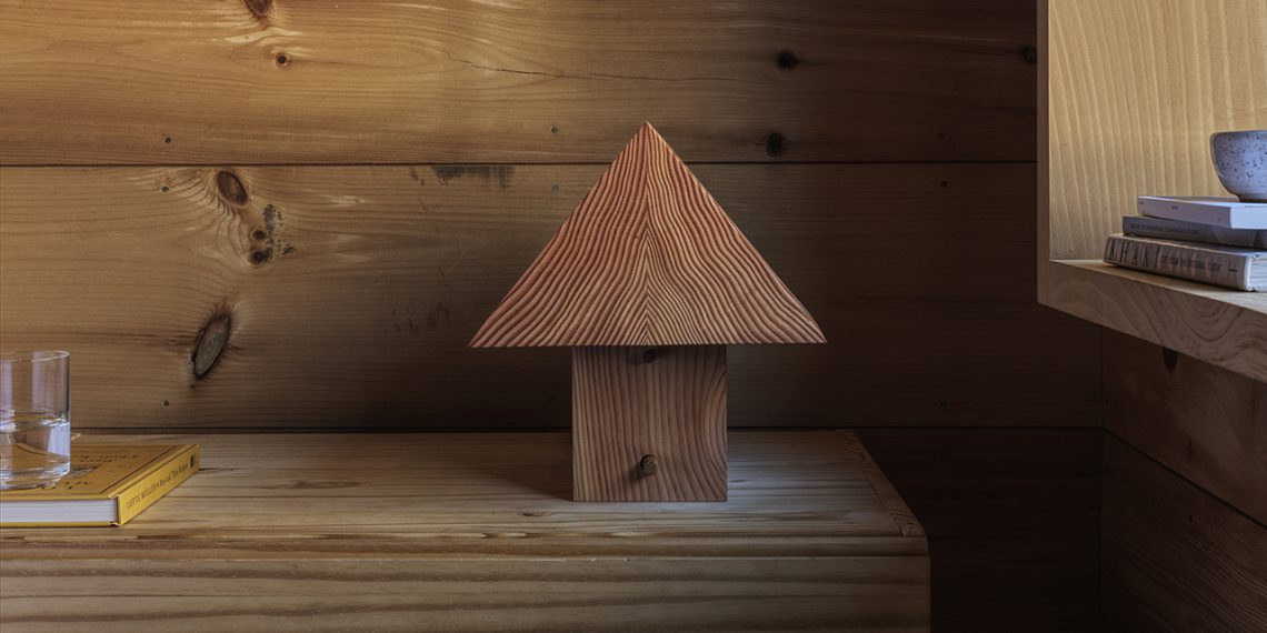 Architectural lighting that celebrates wooden as materials