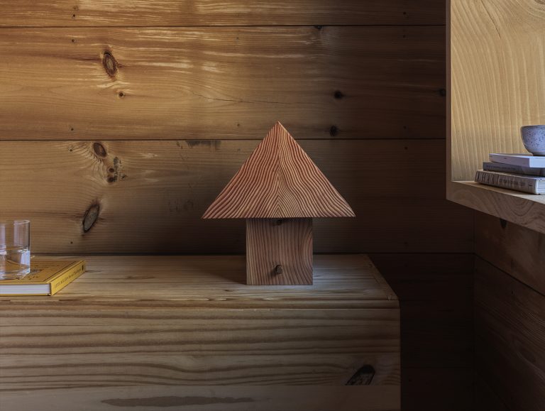 Architectural lighting that celebrates wooden as materials