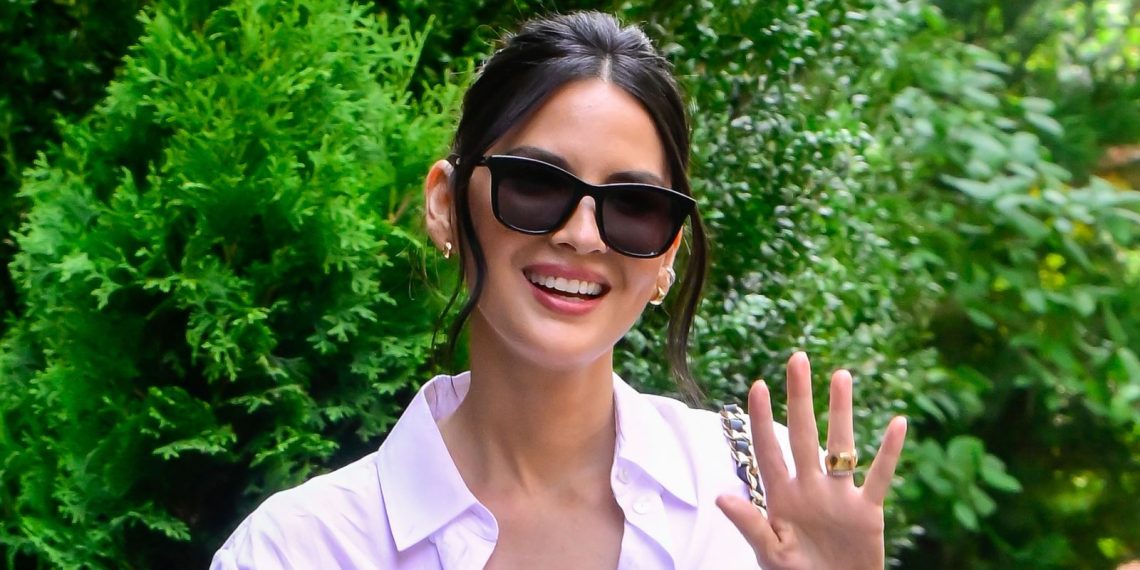 Barrel legs are out, flares are in — simply ask Olivia Munn