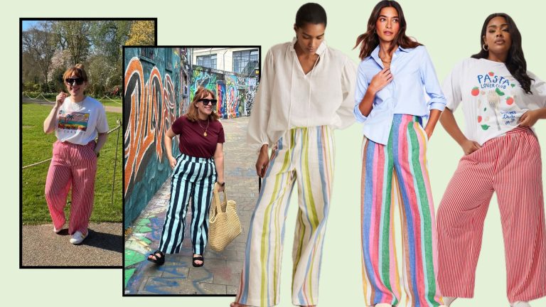After years of sporting denims on repeat, I’ve embraced striped trousers