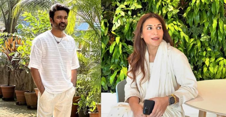 Dhanush and Aishwaryaa Rajinikanth reunite for Yathra’s college commencement. See heartwarming pic