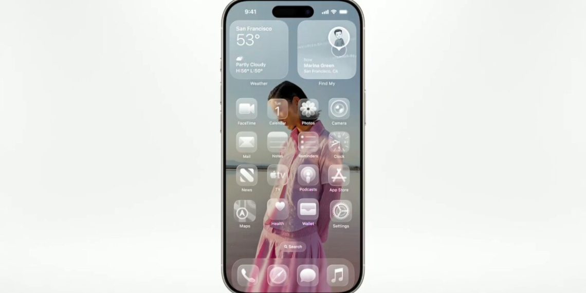 IU of apple liquid glass makes iOS 26 purposes and buttons be clear