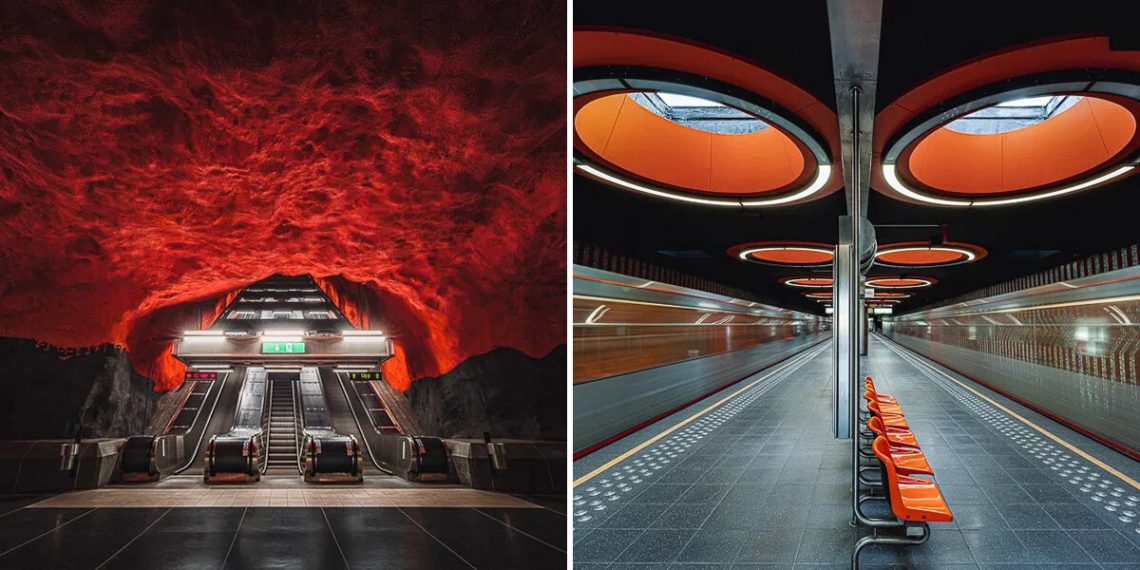 Thibault Durtel captures the symmetry of European subway stations