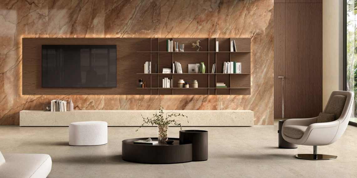Florim’s genuine luxurious assortment revives the stone and marble surfaces