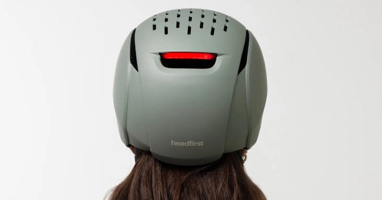 Headfirst’s self-help bicycle helmet has brilliant brake mild